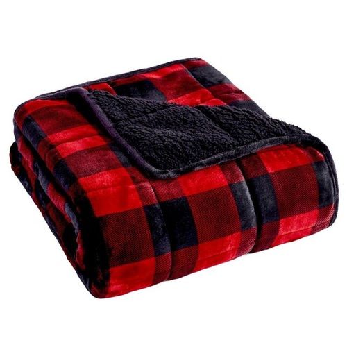 Red And Black Color Bed Blanket Soft Lightweight Plush Cozy Fuzzy Luxury Microfiber Age Group: Children