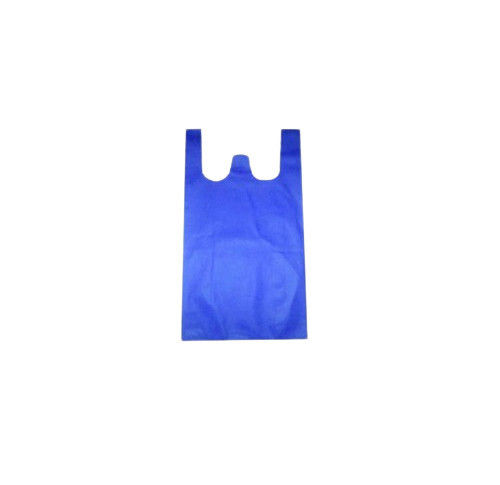 100% Biodegradable 80 GSM Blue Non Woven W Cut Shopping Bag