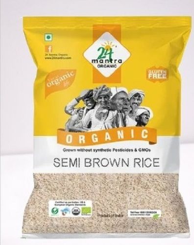 5 Kg Organic Semi Brown Rice With High Nutritious Value And Rich Taste