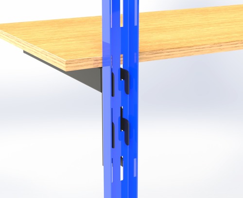 Wall Mounted Adjustable Display Rack With Wooden Shelves