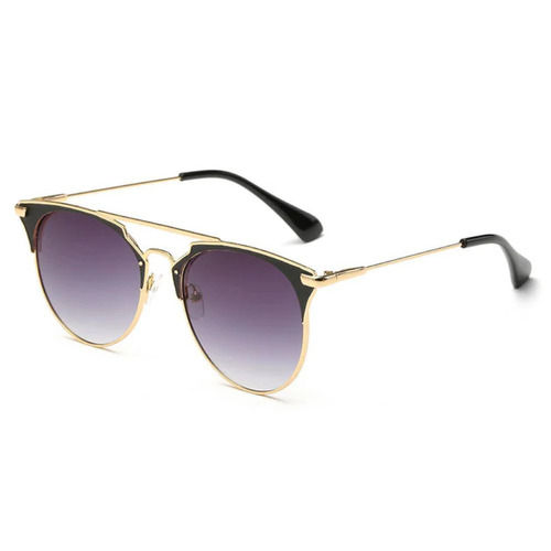 Classic Acetate Lens Alloy Gloden And Black Fashion Mirror Sunglasses