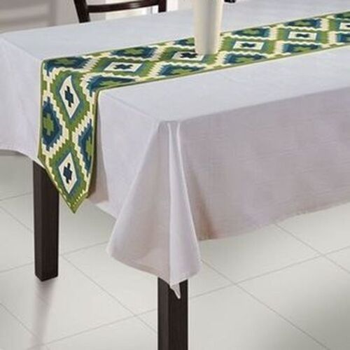 Multicolour White Color Cotton Table Runner