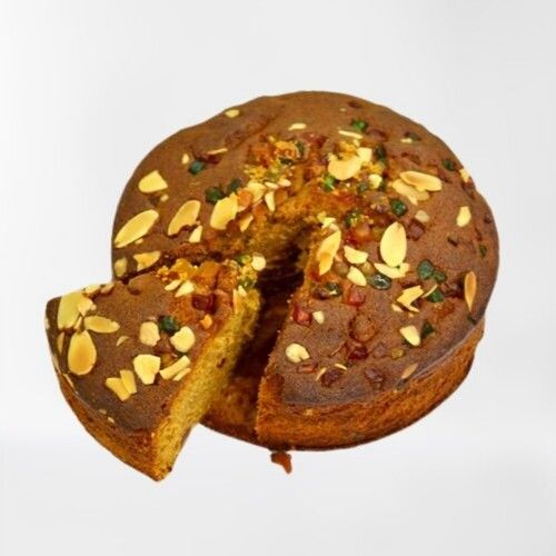 Fresh And Delicious Rich Numerous Nuts Dried Fruits Are Baked Delectable Plum Cake