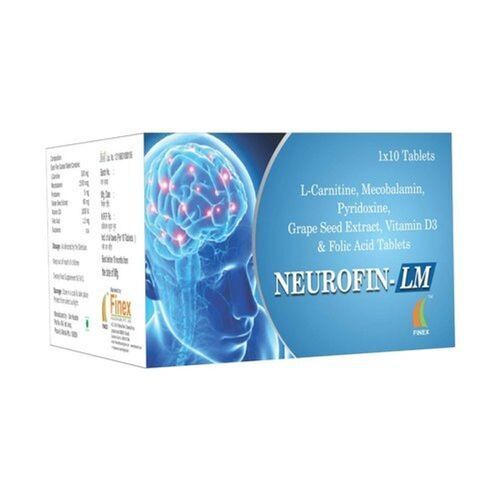 Carnitine Mecobalamin Pyridoxine Vitamin D3 Neurofin Lm Folic Acid Tablets  General Medicines