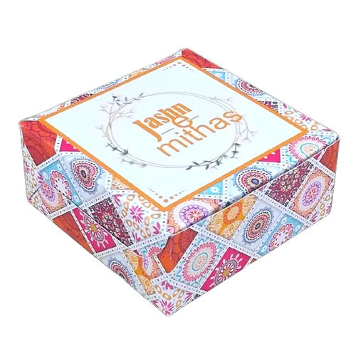 Paper Multicolor Printed Laddu Packaging Box Pack Of 100 Pieces