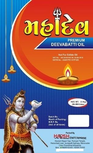 100% Natural And Fresh Maha Dev Premium Deevasatti Pooja Oil, Not For Edible Oil