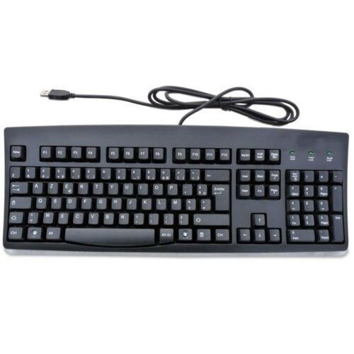 Black Quiet Responsive And Rapid Keys With Off White Letters Computer Wired Keyboard 