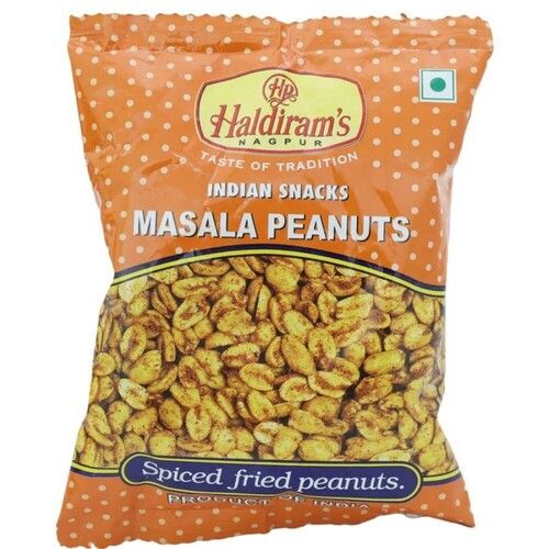 Food Grade Spicy Salty And Crispy Haldirams Masala Peanut Namkeen, 40 G Pouch Carbohydrate: 21 Grams (G)