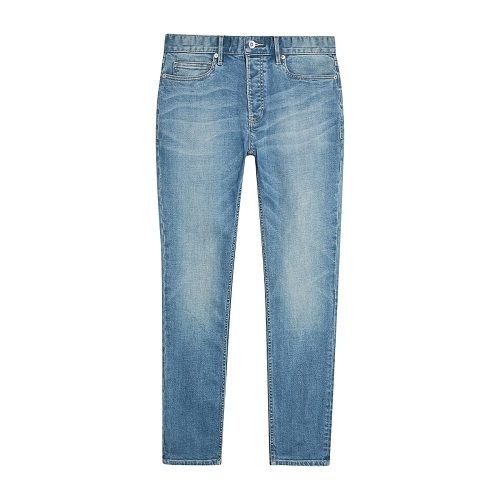 Breathable Sky Blue Color Plain Dyed Denim Jeans For Mens With Normal Wash And Straight Fittings