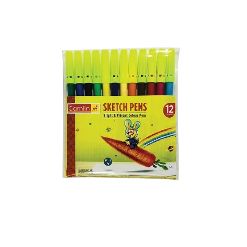 Plastic Multicolor Camlin Sketch Pens - Plastic, 4-6 Inch, Multi Color | High-Quality Coloring Tools for Art, Easy to Use, Vibrant Colors