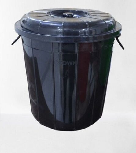 Black Strong And Durable Plastic Garbage, Storage Drum, 80 Litter 