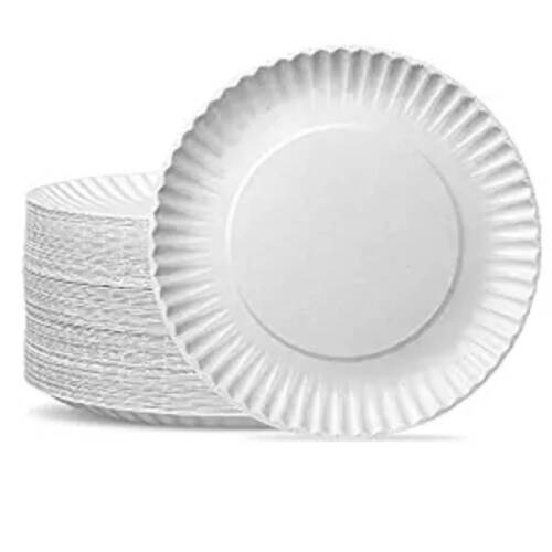 Eco Friendly And Recyclable 11 Inch Plain Disposable Paper Plate(pack Of 100)