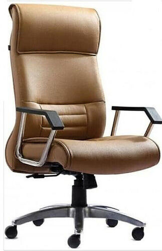 Premium Leather Office Chair With Stainless Steel Frame