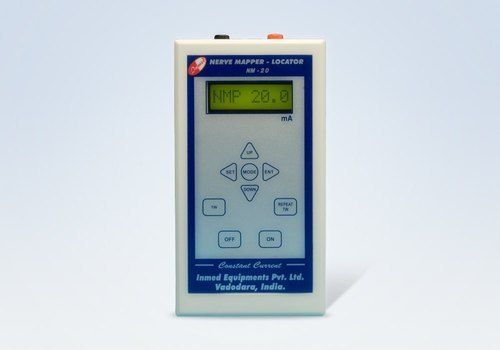 Rectangular White Battery Operated Digital Peripheral Nerve Stimulator