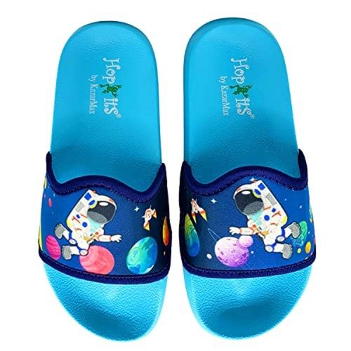 Kids Stylish Skin Friendly And Anti Slip Resistance Blue Printed Casual Slippers