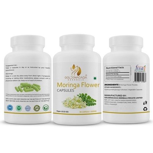 Goldenacacia Herrbals Moringa Flower 30 Capsules - 500mg