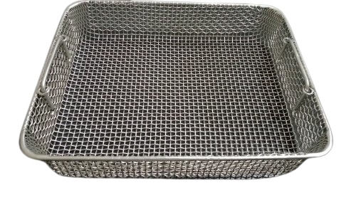 Silver Stainless Steel Instrument Washing Wire Mesh Tray