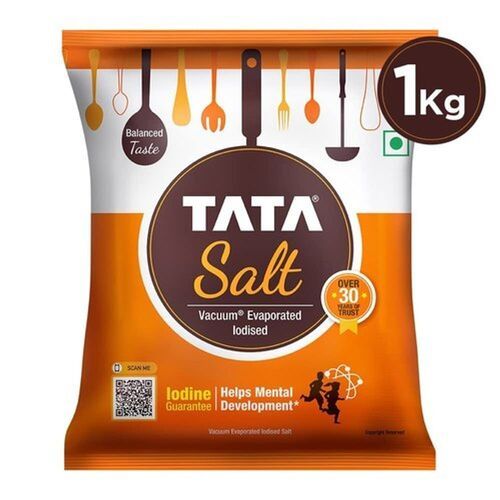 White No Preservatives Iodine Guarantee Vacuum Evaporated And Balanced Tata Salt