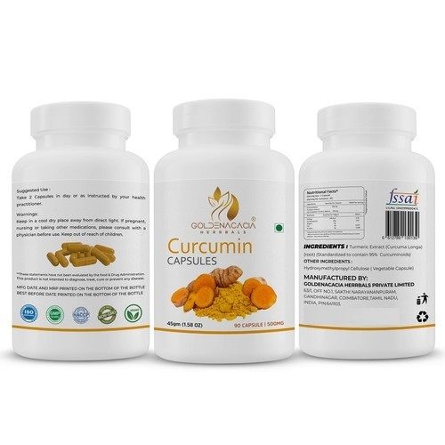 Herbal Supplements Goldenacacia Herrbals Curcumin 500Mg 90 Capsules