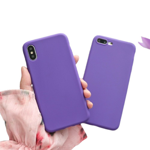 Good Quality And Stylish Purple Rectangular Silicone Rubber Mobile Back Covers - Silicone Rubber Material , Simple Installation and Removal, Fashionable Design
