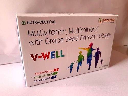 V Well Multivitamin, Multimineral With Grape Seed Extract Tablets (Pack Of 1 X 10 X 15 Tablets) 