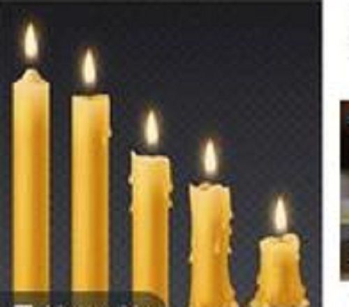 Light Yellow Color Wax Candle With Long Burning Time