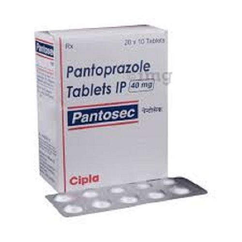 White Pantopazole Tablets Ip 400 Mg Pantosec, 10 Tablets In 1 Strip