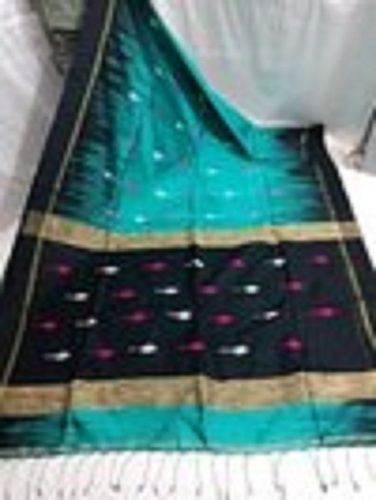 Womens Divine Hand Woven Art Silk Saree For Party Wear With Unstitched Blouse