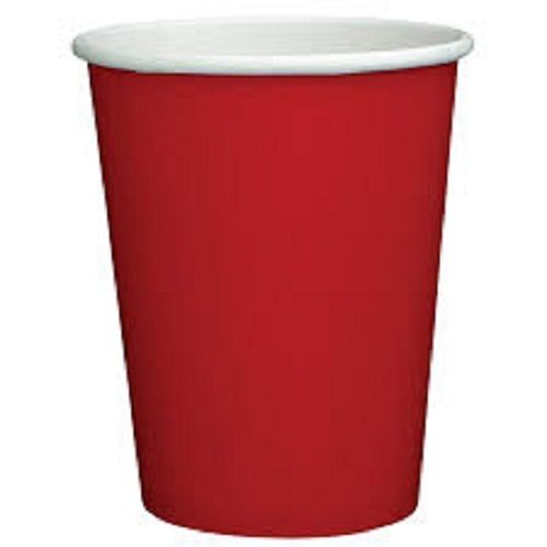 Red And White Eco-Friendly Recyclable And Biodegradable Paper Disposable Glass  Size: 200 Ml