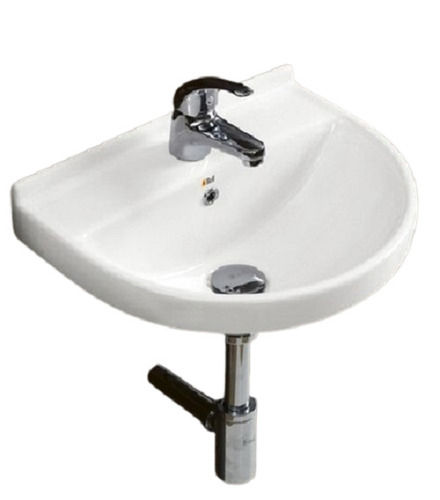 Water Resistant Wall Mounted Strong And Durable Round Ceramic Wash Basin