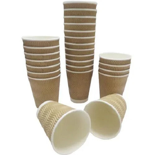 Cream Ceramic Color Eco Friendly Coffee Disposable Glass With 150 Ml Size 