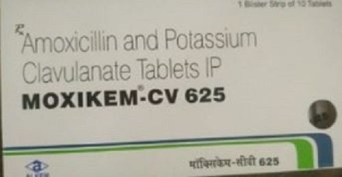 Moxikem Cv-625, Amoxicillin And Potassium Clavulanate Tablets Ip  Storage: Dry Place