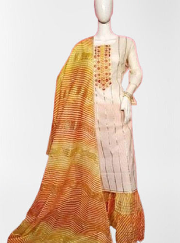 Indian Ladies Suits Made From Cotton Full Sleeves Length Machine