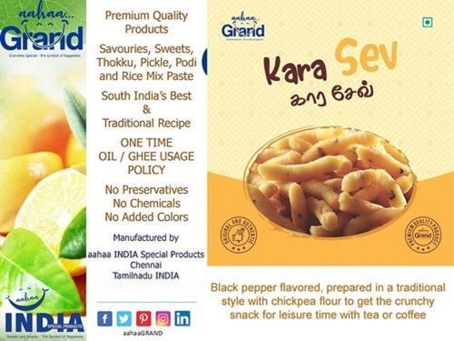 Black Pepper Flavored South Indian Popular Kara Sev Healthy Snack