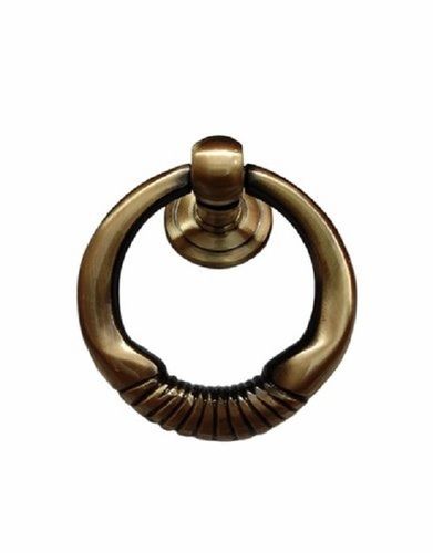 Golden And Brown 4 Inch Size Polished Finish Round Shaped Antique Brass Door Knocker 