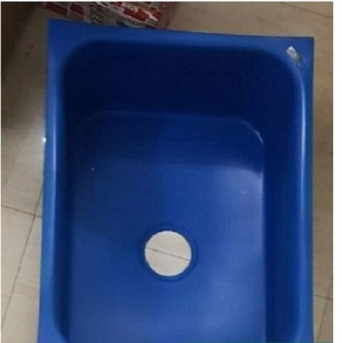 One Piece Blue Stainless Steel Square Single Bowl Kitchen Sink With Anti Rust Properties