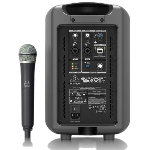 Behringer Europort Mpa100Bt 100W Portable Pa System - Color: Black