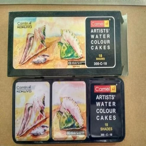 Pack Of 170 Gram 18 Shades Camel Artists Water Colour Cakes For Drawing