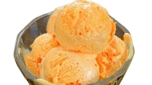  50 ग्राम मीठा स्वाद और नारंगी स्वाद वाली आइसक्रीम 