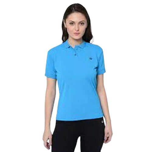 Extra Flap Of Fabric Different Styles Originally Blue Women T-Shirt  Age Group: 20-35