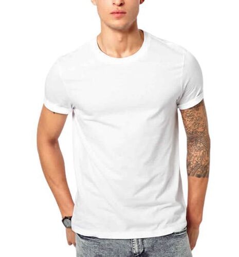 पुरुषों के लिए छोटी आस्तीन और आरामदायक त्वचा के अनुकूल गोल गर्दन वाली सफेद टी शर्ट आयु वर्ग: 18 से ऊपर