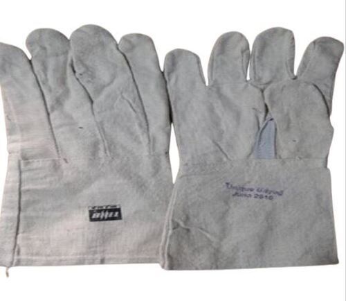 White Plain Soft Cotton Free Size Unisex Safety Hand Gloves