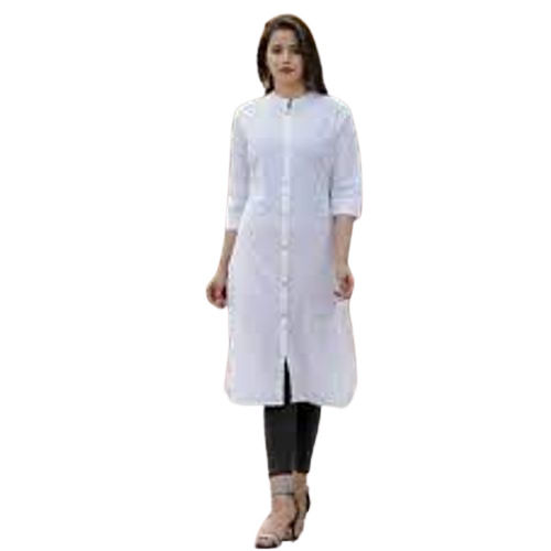 Stylish Formal Look And Comfortable White Cotton Kurti  Application: Commercial