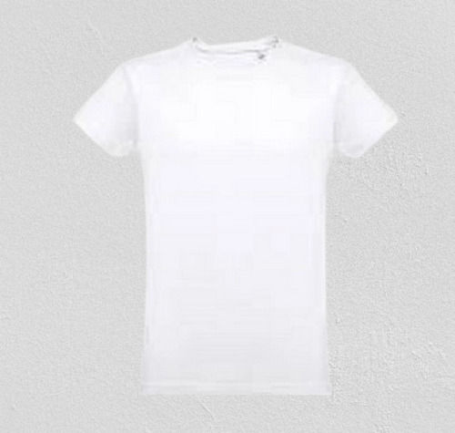 100% Cotton Round Neck Plain White Color Sports Performance T-Shirt For Men Gender: Male