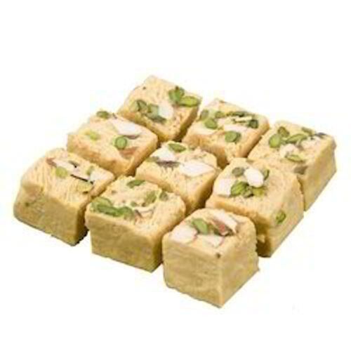  Cube-Shaped Crispy Flakes Mango Soan Papdi  Carbohydrate: 66.54 Grams (G)