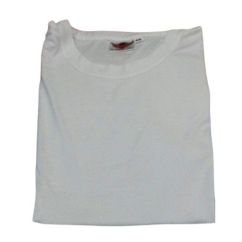 Men Round Neck Plain T-Shirt - Cotton Size L/S/XXL Color White | Soft Comfortable Design Perfect for Casual Wear