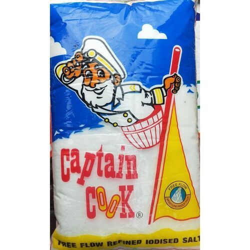 Lower Sodium Raw Iodized White Captain Cook Salt For Cooking, Pack Of 1 Kg