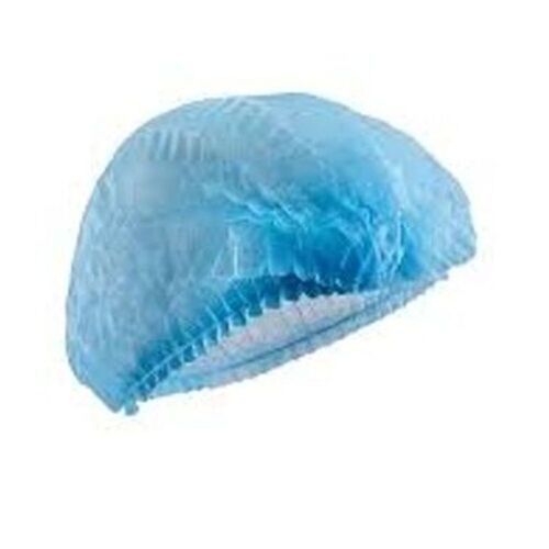 Disposable Stretchable Blue Bouffant Caps
