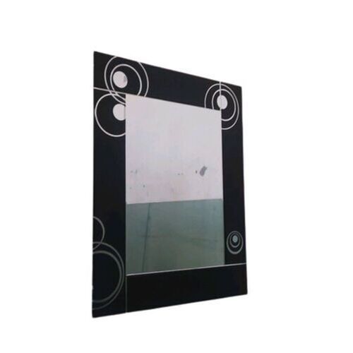 Black Excellent Frame Durable Smooth Plain Unique Decorative Mirror 