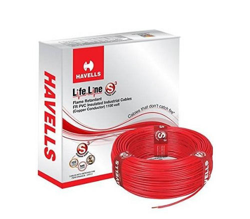 Pvc 1100 Volt 90 Metre 2.5 Square Metre For Electrical Fittings Havells Electrical Wire  Application: Industrial